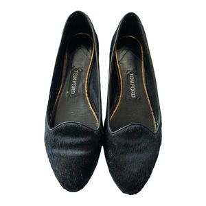 Tom Ford pony hair black ballet flats